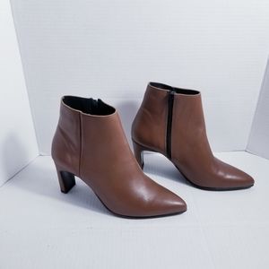 NWT ANTONIO DE FARIA GENUINE LEATHER HEELED BROWN BOOTS SIZE 7.5